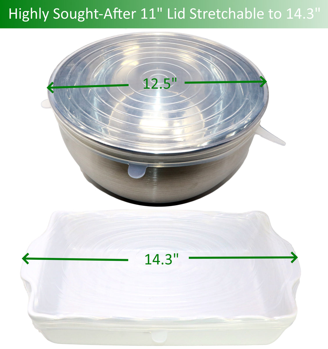 11 Inches Silicone Stretchable Lids, Dinnerware & Food Covers – altCooking  Hub